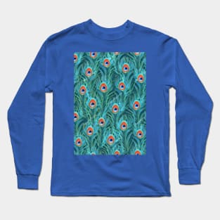 Peacock Feathers II Long Sleeve T-Shirt